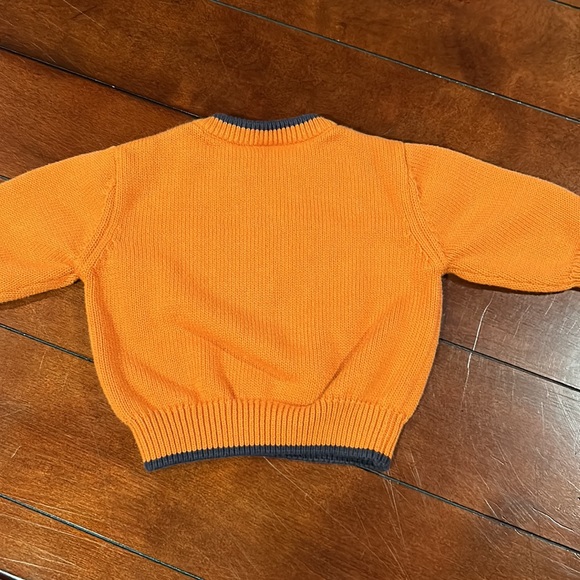 Gymboree 2005 Fly Boys Orange Bi-plane 100% cotton airplane sweater 3-6 months - Picture 9 of 12